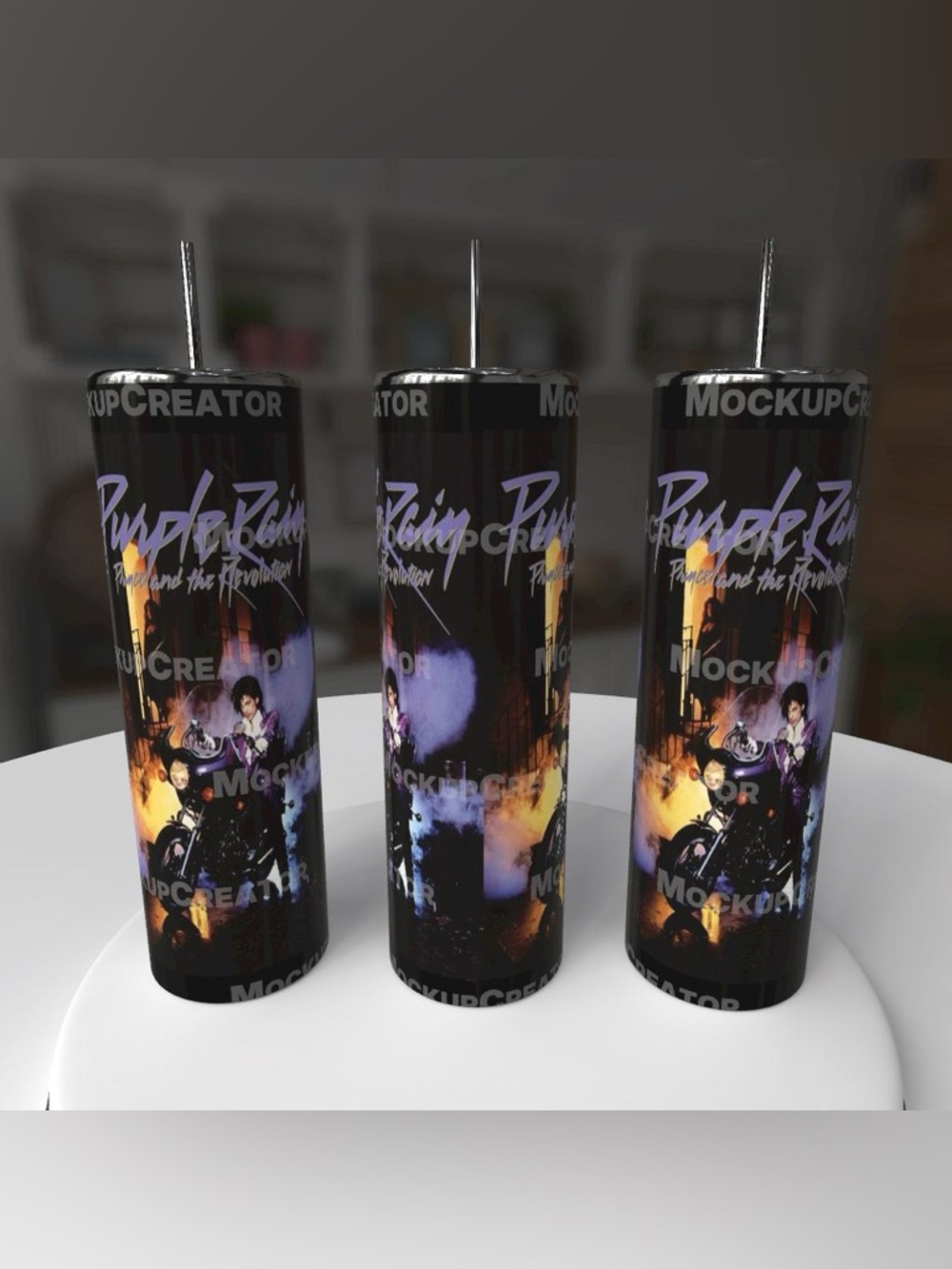 Purple Prince Graphic Tumbler with Guitar Art - Picture 5 of 7